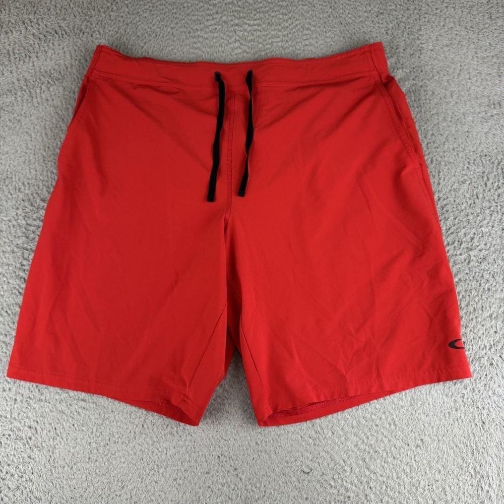 Oakley Mens Board Shorts Size Xl Red Swim Trunks Drawstring‎